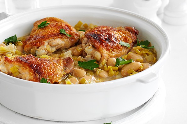 Chicken and Leek Casserole Recipe with Dijon Mustard