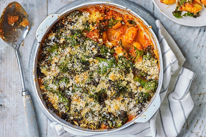 Kale and gnocchi parmesan bake