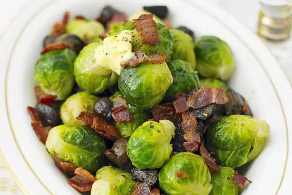 Sprouts With Chestnuts and Bacon Recipe