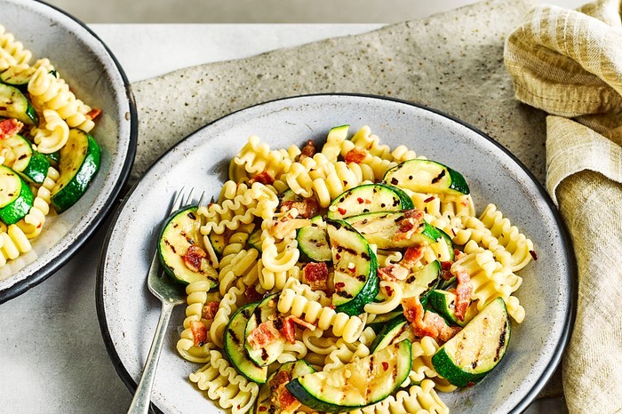 Courgette Bacon Pasta Recipe