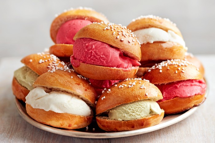 Brioche ice cream sandwiches