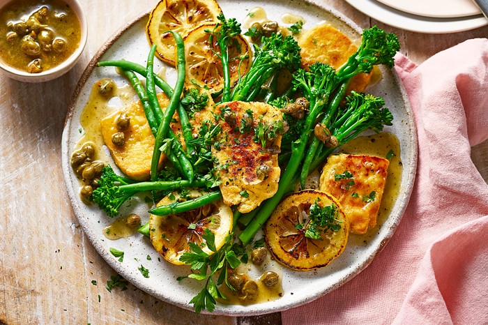 A fried tofu and broccoli dish